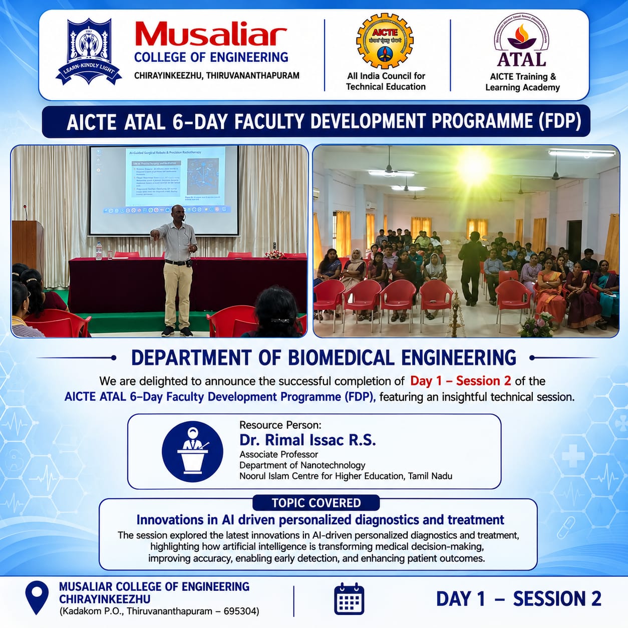 FDP conducted BIOMEDICAL ENGINEERING