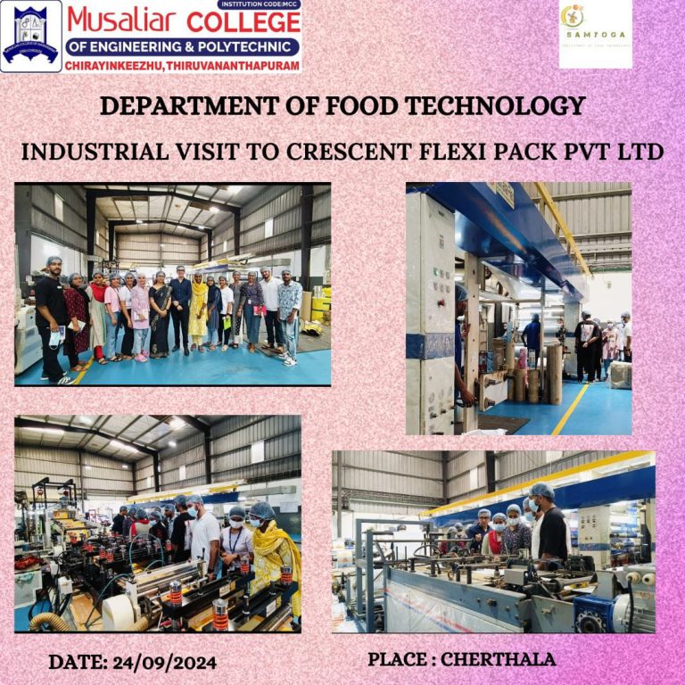 INDUSTRIAL VISIT TO CRESCENT FLEXI PACK PVT LTD